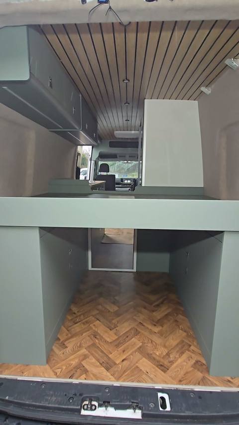 herringbone bed slat ceiling