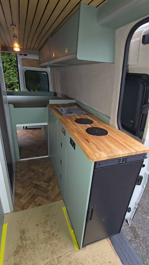 kitchen fridge by door
