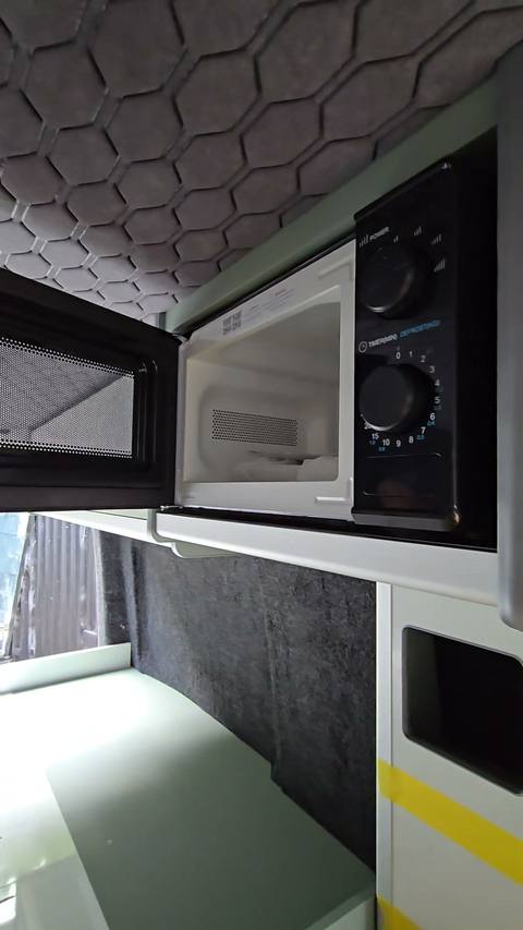 kitchen microwave open bench