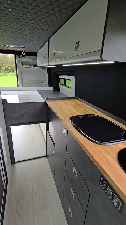 oak charcoal kitchen sink