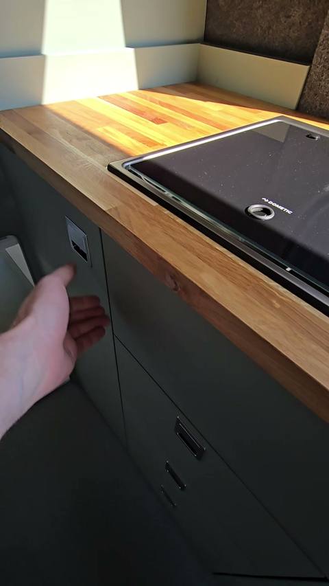 oak induction drawer hand