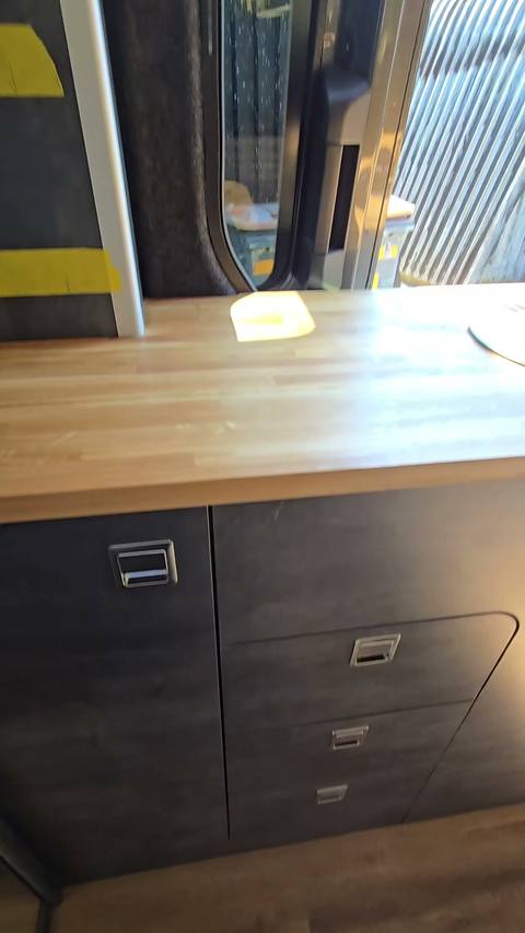 oak top charcoal drawers