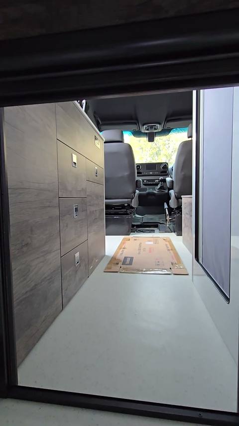 woodgrain drawers through cab